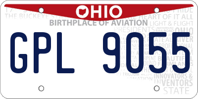 OH license plate GPL9055