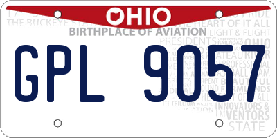 OH license plate GPL9057
