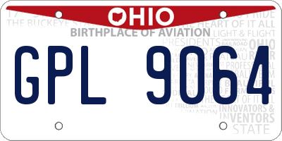 OH license plate GPL9064
