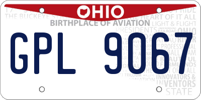 OH license plate GPL9067