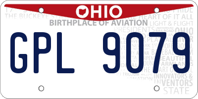 OH license plate GPL9079