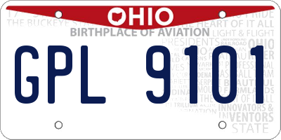 OH license plate GPL9101