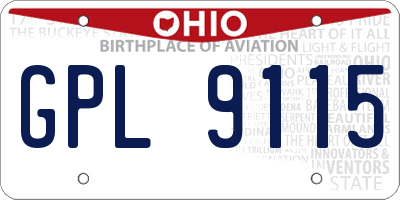 OH license plate GPL9115