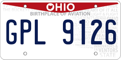 OH license plate GPL9126