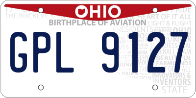 OH license plate GPL9127