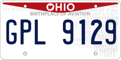 OH license plate GPL9129