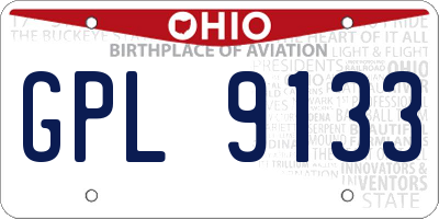 OH license plate GPL9133