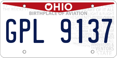 OH license plate GPL9137