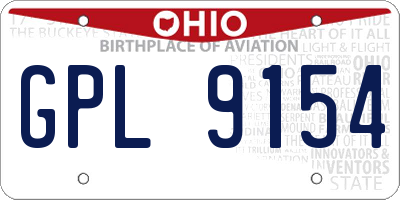 OH license plate GPL9154