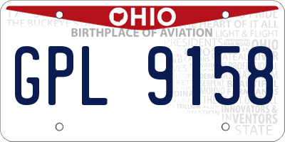 OH license plate GPL9158
