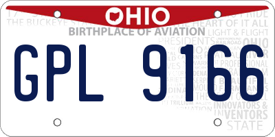 OH license plate GPL9166