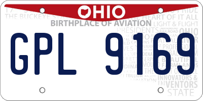 OH license plate GPL9169