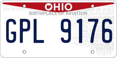OH license plate GPL9176