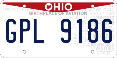OH license plate GPL9186