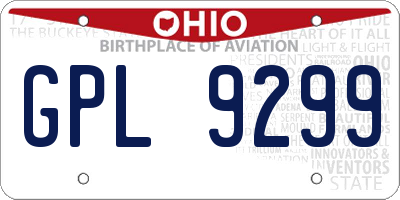 OH license plate GPL9299