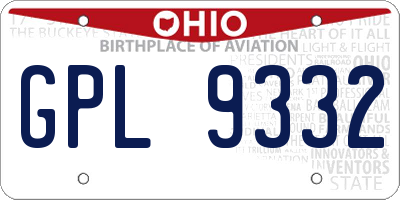 OH license plate GPL9332
