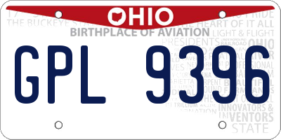 OH license plate GPL9396