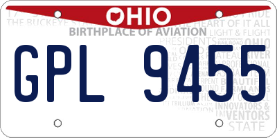 OH license plate GPL9455