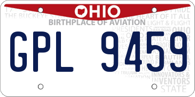 OH license plate GPL9459