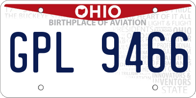 OH license plate GPL9466