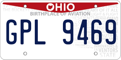 OH license plate GPL9469