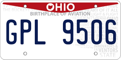 OH license plate GPL9506