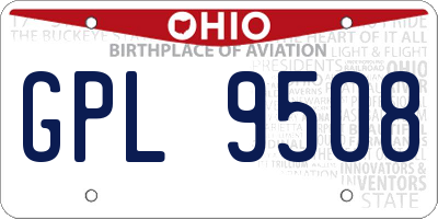 OH license plate GPL9508