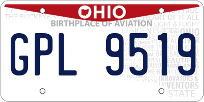 OH license plate GPL9519