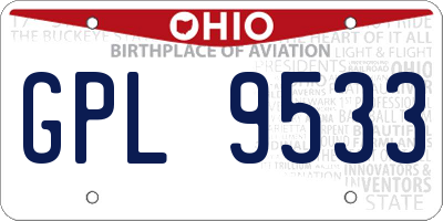 OH license plate GPL9533