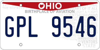 OH license plate GPL9546