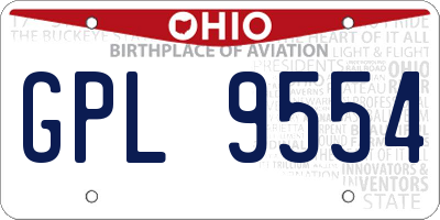 OH license plate GPL9554