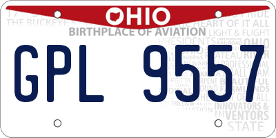 OH license plate GPL9557
