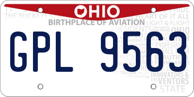 OH license plate GPL9563