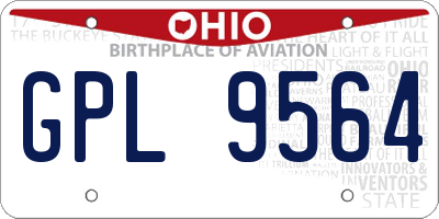 OH license plate GPL9564