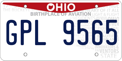 OH license plate GPL9565