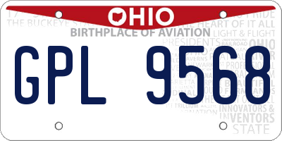 OH license plate GPL9568