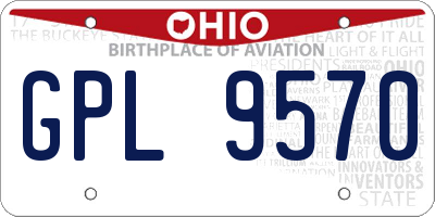 OH license plate GPL9570