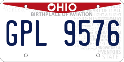 OH license plate GPL9576