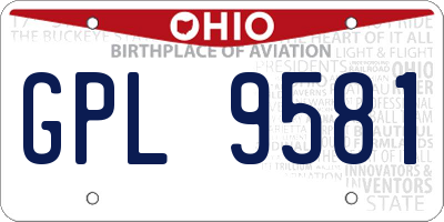 OH license plate GPL9581