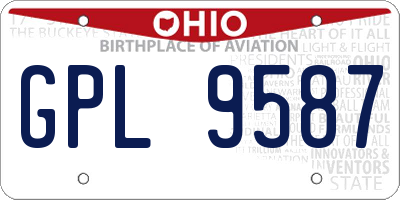 OH license plate GPL9587