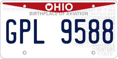 OH license plate GPL9588