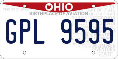 OH license plate GPL9595