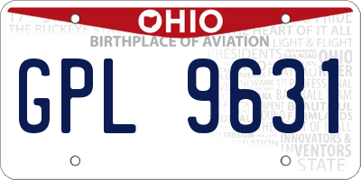 OH license plate GPL9631