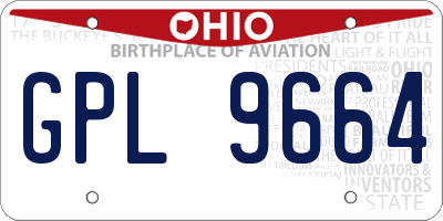 OH license plate GPL9664