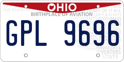 OH license plate GPL9696