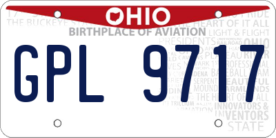 OH license plate GPL9717