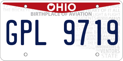 OH license plate GPL9719