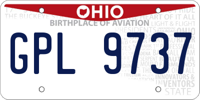 OH license plate GPL9737