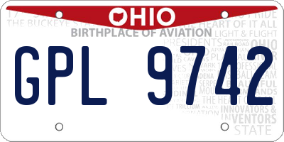 OH license plate GPL9742