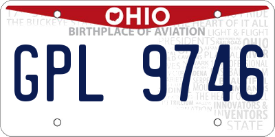 OH license plate GPL9746